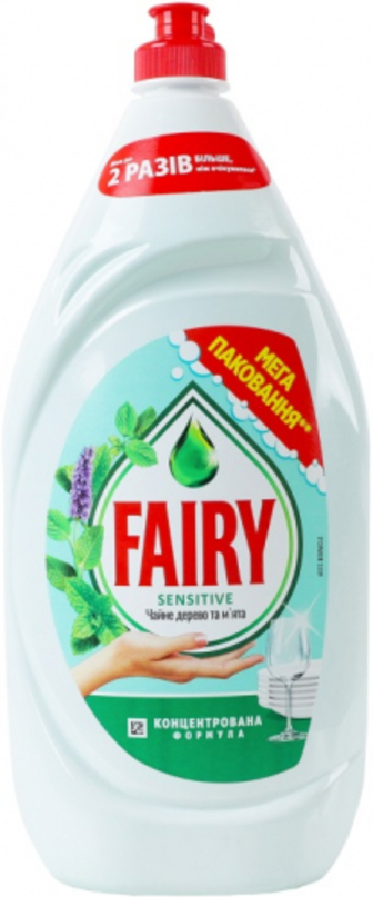 Засіб для посуду Fairy Sensitive Чайне дерево та мята 1350мл