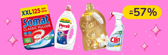 До -57% на побутову хімію Somat, Bref, Clin, Persil та ін.