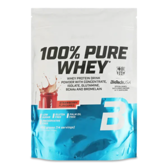 Добавка дієтична BioTechUSA 100% Pure Whey полуниця (400г)