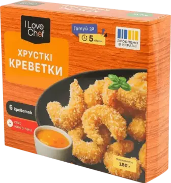 Креветки I Love Chef з соусом манго-чилі 180 г