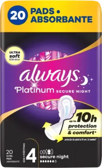 Прокладки Always Platinum Quatro нічні 20 шт