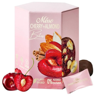 Цукерки Misso Вишня Мигдаль з корицею в шоколаді 180 г (4820232571293)