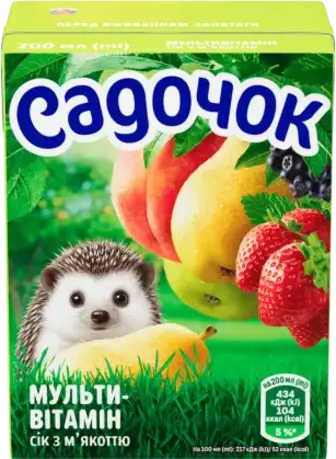 Сік Садочок мультивітамін з м'якоттю 200 мл