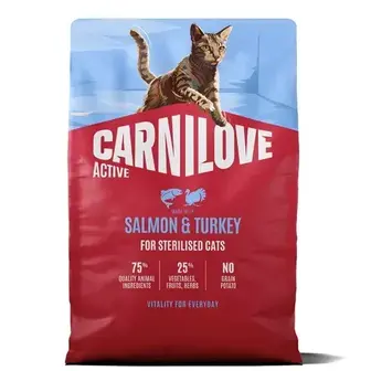 Сухий корм для котів Carnilove Active Sterilised 2 кг - лосось та індичка