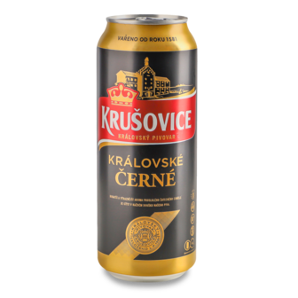 Пиво Чорне 3,8% 0,5л ж/б Krusovice