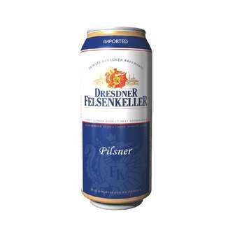 Пиво 0,5 л Dresdner Felsenkeller Pilsener світле фільтроване пастеризоване 5,2% ж/б Німеччина 