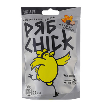 Слайси з філе курятини сушені "РябChick" зі смаком трюфеля 30г