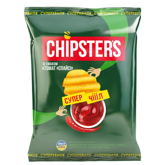 Чипси "Chipster`s" хвилясті томат спайсі 110г