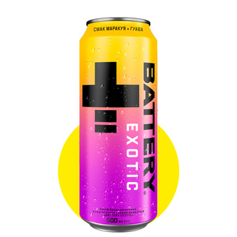 Напій енергетичний б/а "Battery Exotic" 0,5л з/б