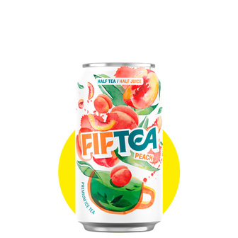 Напій б/а на основі чорного чаю "FIFTEA" персик 0,33л ж/б