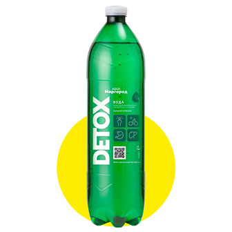 Вода мінеральна "AQUA Миргород DETOX" сильногазована 1л