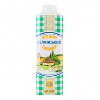 КЕФІР 2.5% 950Г СЕЛЯНСЬКЕ