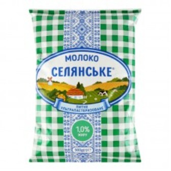 МОЛОКО УЛЬТРАПАСТЕРИЗОВАНЕ, 1%, 900Г, СЕЛЯНСЬКЕ