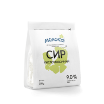 СИР КИСЛОМОЛОЧНИЙ 9% 350Г МОЛОКІЯ