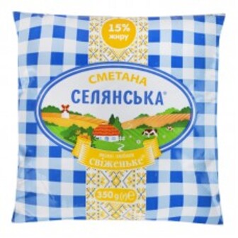 Сметана 15% П/Е 350Г Селянське