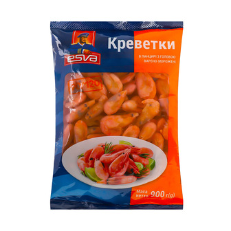 Креветки Esva в панцирі з/г в/м 90/120 900г