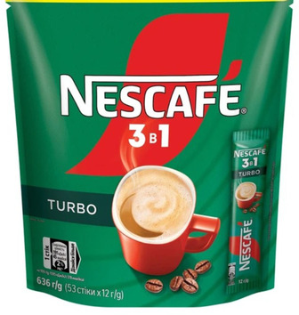 Напій Nescafe кавовий Turbo 3в1 12г*24