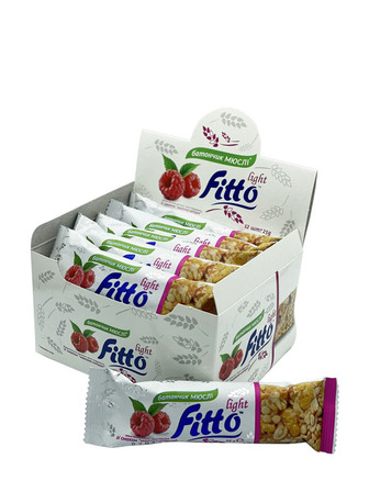 Батончик Fitto Light мюслі Малина + гліцин 25г