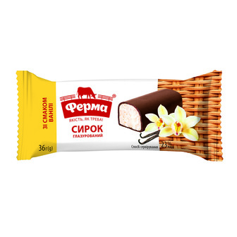 Сирок глазурований Ферма Ваніль 23% 36г