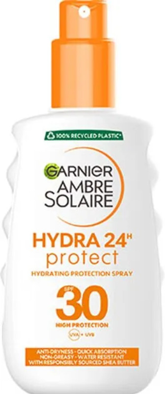 Сонцезахисний спрей Garnier Ambre Solaire водостійкий проти сухості шкіри тіла та обличчя SPF 30 200 мл (3600540305473)