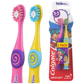 Щітка зубна дитяча Colgate Kids' Smiles Супер м'яка 3-5 років 2 шт (8718951613997)
