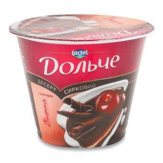 Десерт сирковий вишня-шоколад ТМ Дольче, 200г