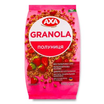 Гранола з полуницею ТМ Лантм Акса, 330г