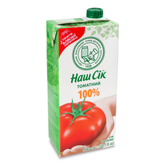 Сік томатний ТМ Наш Сік, 0,95 л