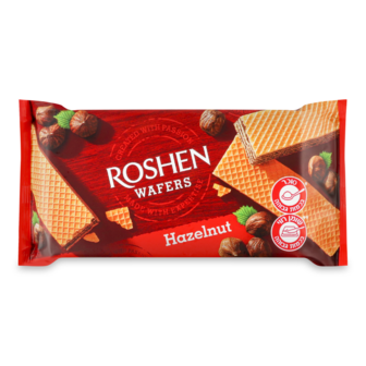 Вафлі "Wafers" горіх ТМ Рошен, 216г