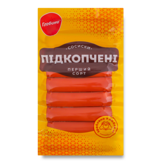 Сосиски "Підкопчені" ТМ Глобино, 325г