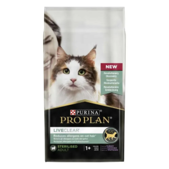 Корм ProPlan LiveClear Sterilised з індичкою сухий для стерилізованих котів 1,4кг