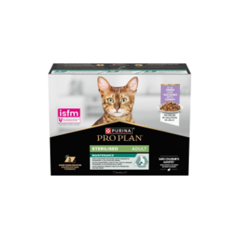 Корм ProPlan Sterilised з індичкою для стерилізованих котів 10x85г