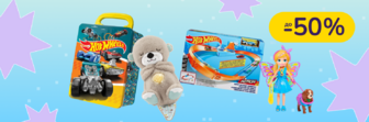 До -50% на дитячі іграшки і набори Hot Wheels, Barbie, Fisher-Price