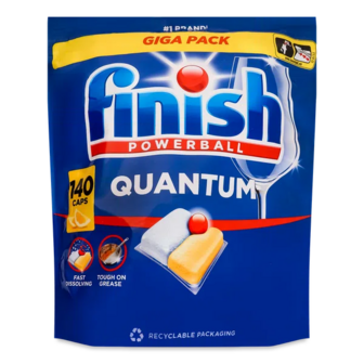 Таблетки для посудомийних машин Finish Quantum Лимон (140шт)