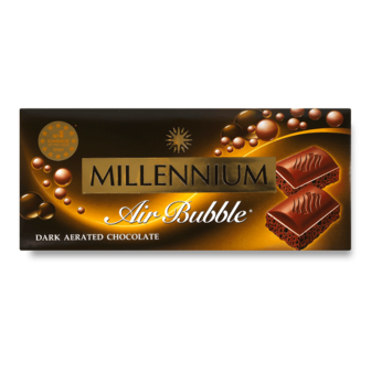 Шоколад чорний Millennium пористий 85г