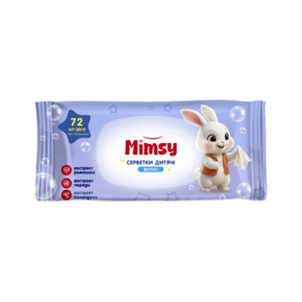 Серветки вологі Mimsy дитячі 72шт
