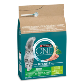 Корм для котів ONE Indoor з індичкою сухий (2,8кг)
