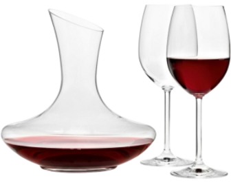 Набір для вина Pauline 3шт (1 декантер 1000мл / 2 келиха для вина 430мл)