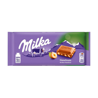 Шоколад "Milka" молочний з лісовим горіхом 90г