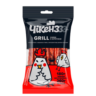 Снеки м'ясні курячі "Кабаноси Чікенззз" Grill 180г
