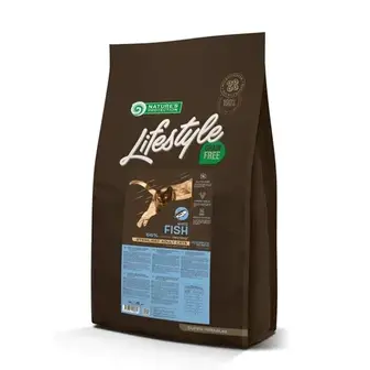 Cухий корм для котів Nature's Protection Lifestyle Sterilised Adult Grain Free 7 кг - біла риба