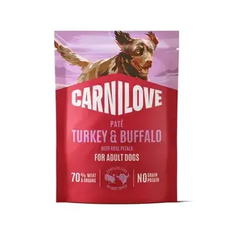 Вологий корм для собак Carnilove Adult Pate 300 г - індичка, буйвол та троянда