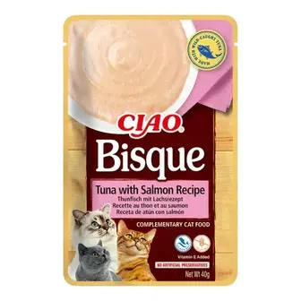 Ласощі для котів Inaba Ciao Bisque 40 г - тунець та лосось