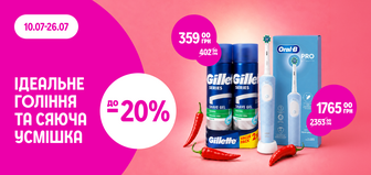до -20% на Gillette та Oral-B