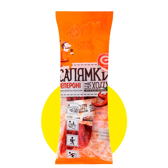 Ковбаски сирокопчені "Салямки" Пепероні в/с 85г ТМ Глобино