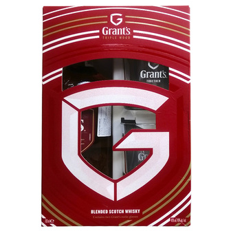 Набір віскі "Grant's Triplewood" 0,7л 40% + 2 стакани