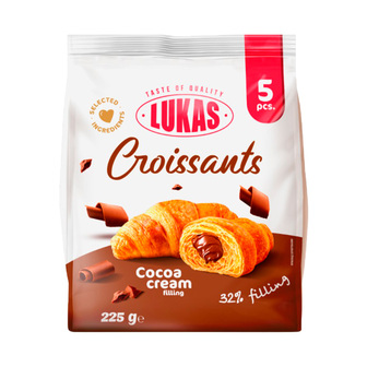 Круасанчик "Lucas" з начинкою какао-крем 225г