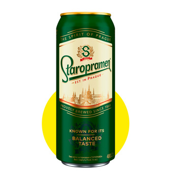 Пиво "Staropramen" світле 0,48л 4,2% ж/б