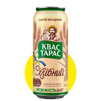Квас "Тарас" хлібний 0,5л з/б