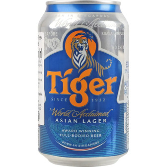 Пиво Tiger світле 5% 0.33 л з/б
